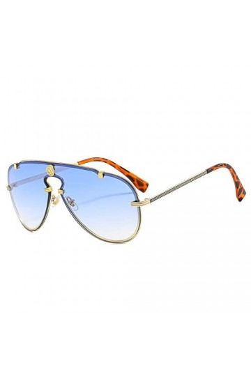 HCHES Lunettes de soleil en alliage une pièce vintage pour femmes lunettes de soleil dégradées hommes conduite lunettes dame 