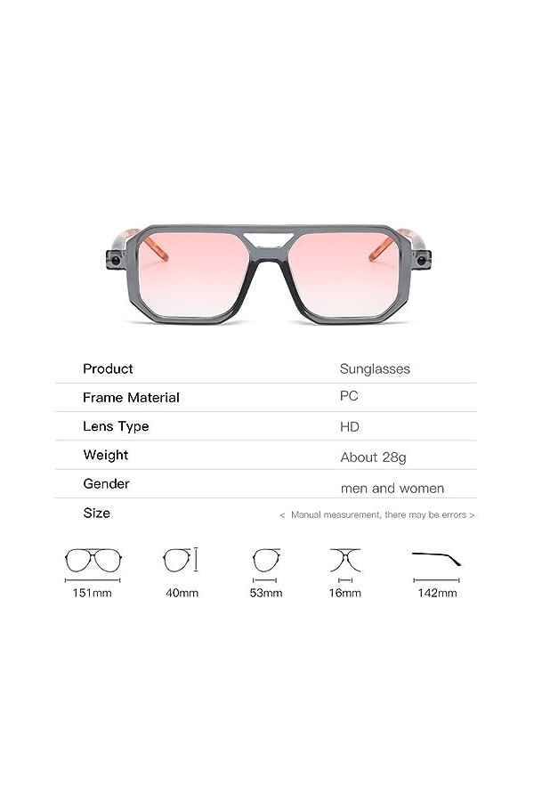 HCHES Lunettes de soleil rétro pour hommes Vintage Blue Light Blocking Lunettes de soleil Femmes,3,Taille unique