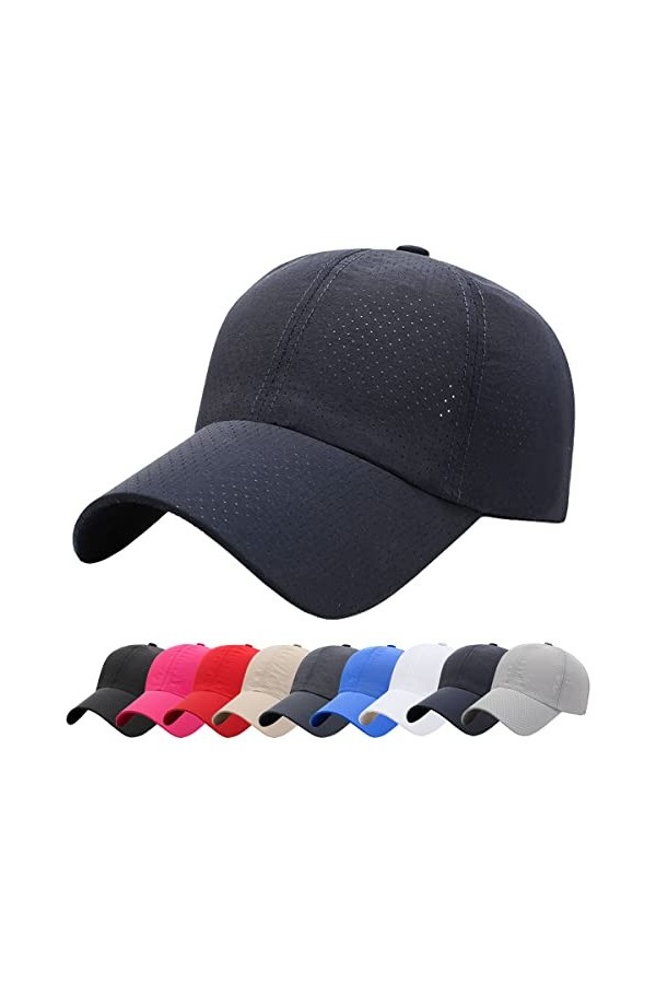 Baynetin Casquette Chapeau de Baseball Séchage Rapide Homme, Chapeau de Running Tennis Golf Sports- Maille Protection Contre 