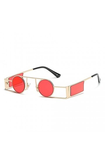 HPIRME Lunettes de soleil punk rondes pour hommes Lunettes de soleil Steampunk Femmes Retro Shades Vasos Decorativos Gafas De