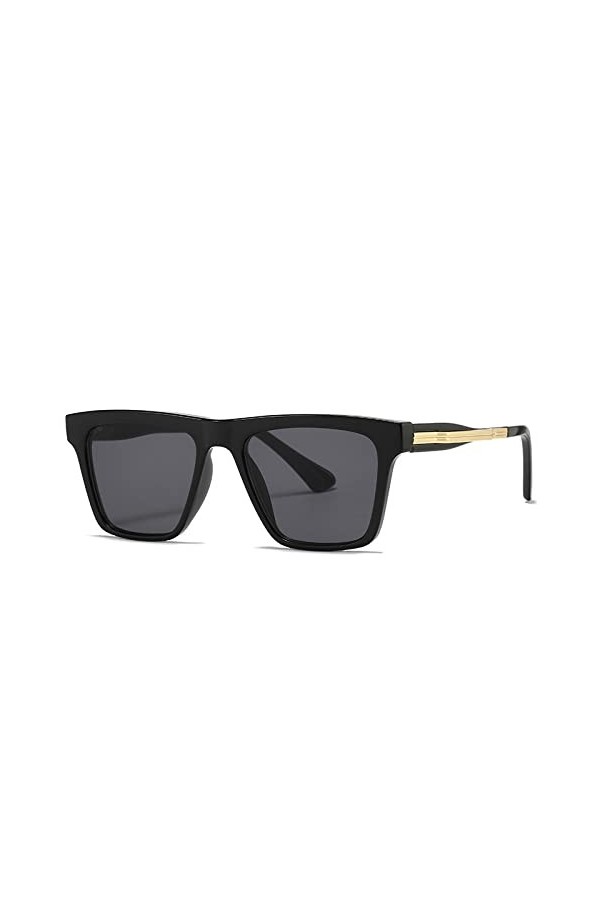 HCHES Lunettes de soleil carrées en plastique pour femmes UV400 Lunettes pour hommes Lunettes de soleil de conduite au design