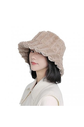 SIQITECH Chapeau de seau dhiver pour femme,En coton,Béret épais,Chaud,Bonnet de pêcheur,Style vintage,Élégant,Protection con