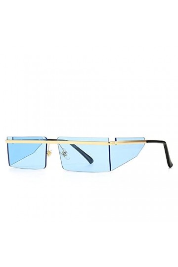 Lunettes de soleil carrées sans cadre à quatre lentilles Hommes Femmes Nuances UV400 Lunettes vintage, 4, taille unique