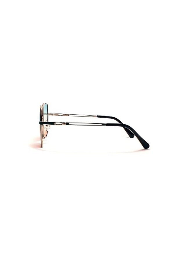 BalRoyal Lunettes de soleil femme polarisées claires et argentées, verres surdimensionnés, filtre UV400