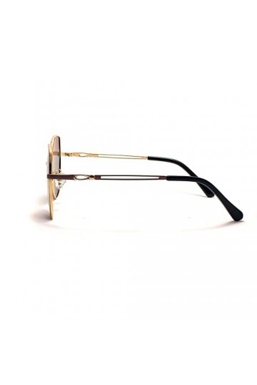 BalRoyal Lunettes de soleil pour femme polarisées claires et dorées, verres surdimensionnés, filtre UV400