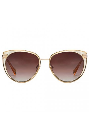 DUCO Subke DC1222 Lunettes de soleil polarisées pour femme - Marron -