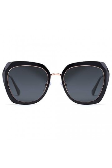 DUCO Subke DC1225 Lunettes de soleil polarisées pour femme - Noir -