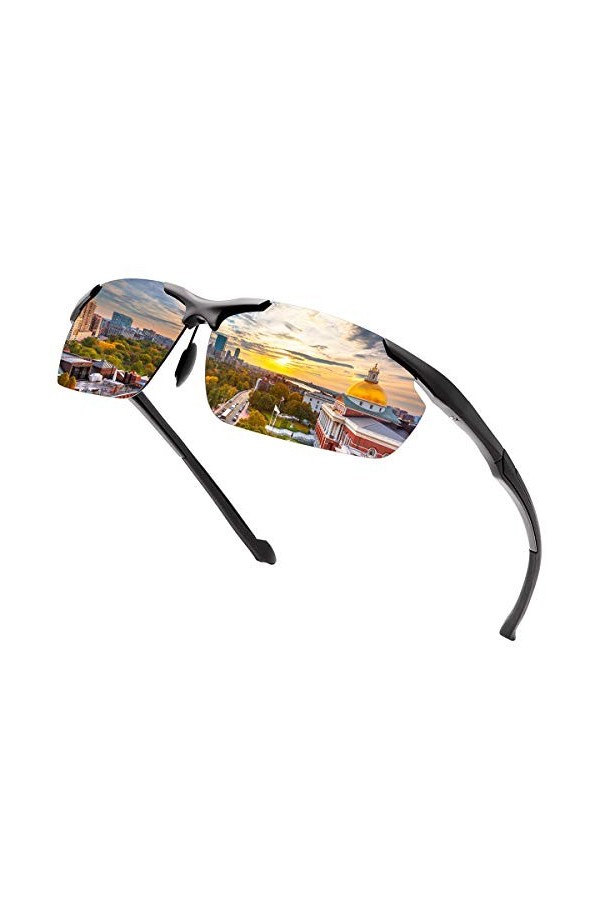 YIMI Lunettes de soleil polarisées de sport pour homme et femme pour cyclisme, conduite, pêche, golf, protection UV400, lunet