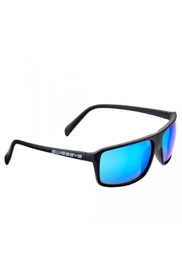 SWISSEYE Mixte Swiss Eye Kanjo Flex 2 Lunettes de Soleil Noir Mat Sport, Taille Unique