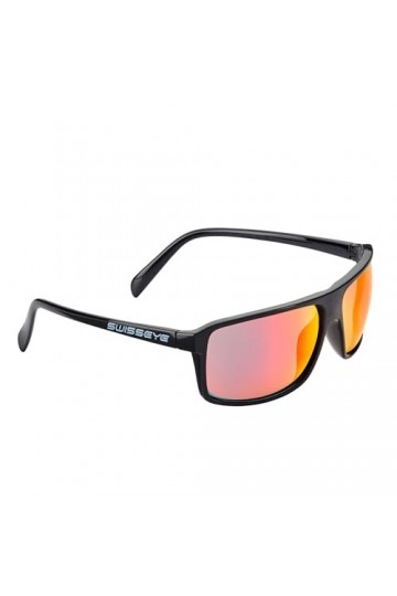 SWISSEYE Mixte Swiss Eye Kanjo Flex 2 Lunettes de Soleil de Sport, Noir Brillant, Taille Unique