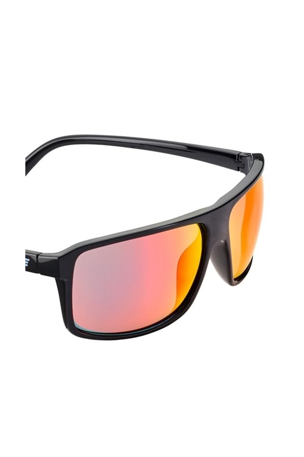 SWISSEYE Mixte Swiss Eye Kanjo Flex 2 Lunettes de Soleil de Sport, Noir Brillant, Taille Unique