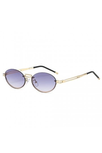 HPIRME Lunettes de soleil vintage petites ovales noires dégradées pour femmes Uv400 lunettes de soleil hommes nuances rondes 