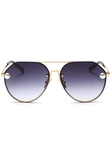 NIUASH Lunettes de Soleil polarisées Femmes Mode Vintage Lunettes De Soleil en Métal Gradient Lunettes De Soleil Femme Pilote