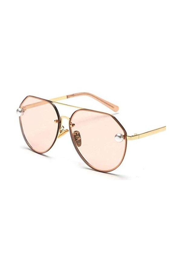 NIUASH Lunettes de Soleil polarisées Femmes Mode Vintage Lunettes De Soleil en Métal Gradient Lunettes De Soleil Femme Pilote