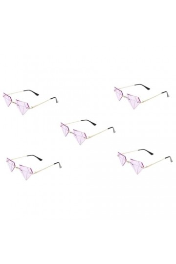 TENDYCOCO 5 Paires Lunettes En Forme De Diamant Lunettes De Soleil De Fête Lunettes De Fête Lunettes Étoiles Lunettes De Soir