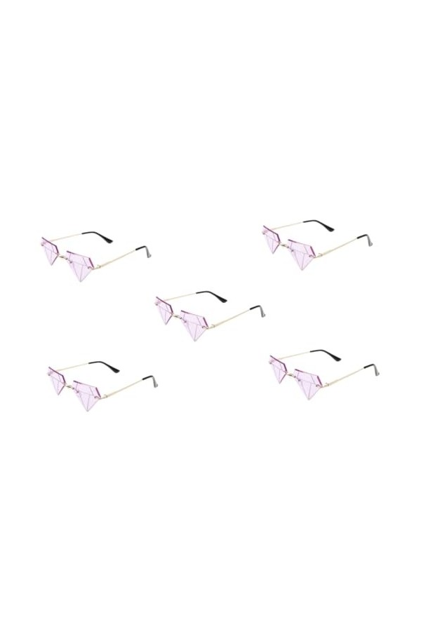TENDYCOCO 5 Paires Lunettes En Forme De Diamant Lunettes De Soleil De Fête Lunettes De Fête Lunettes Étoiles Lunettes De Soir