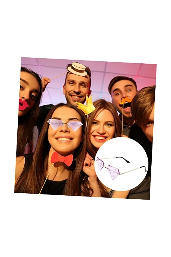 TENDYCOCO 5 Paires Lunettes En Forme De Diamant Lunettes De Soleil De Fête Lunettes De Fête Lunettes Étoiles Lunettes De Soir