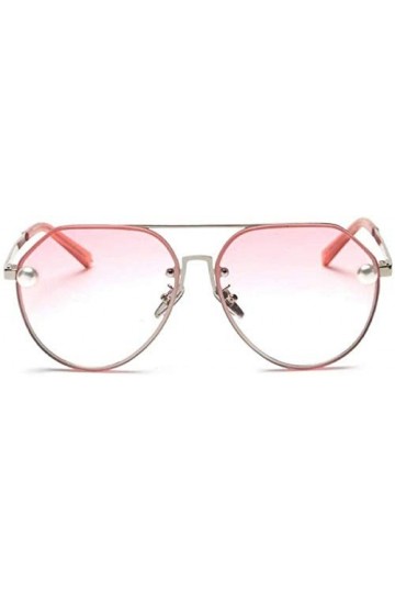 ZYIZEE Lunettes de Soleil Femmes Mode Vintage Lunettes De Soleil en Métal Gradient Lunettes De Soleil Femme Pilote Style Perl
