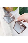 AUSUB Lunettes de soleil femme 2021 Fashion Retro Square Lunettes De Soleil Femme Homme Thé bleu Lunettes de soleil femmes Vi