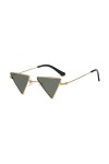 Métal Cat Eye Frame Noir Triangle Lunettes de Soleil Femmes Hommes Lunettes de Soleil Steampunk Lunettes, 6, Taille Unique