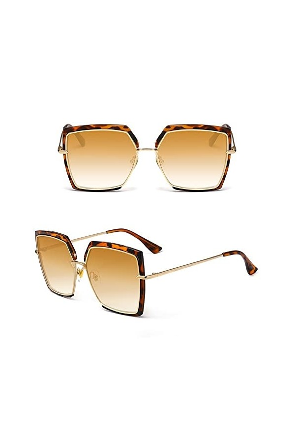 HPIRME Cat Eye Rose Lunettes de Soleil Femme Nuances Miroir Femme Carré Lunettes de Soleil pour Femme Revêtement Lunettes de 