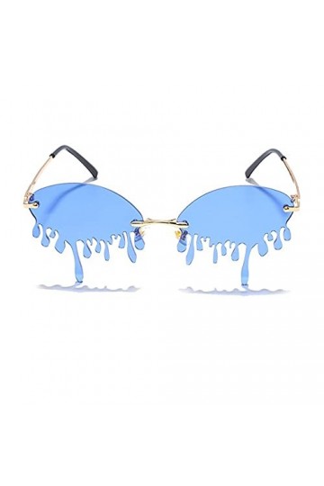 ZJH Lunettes de Soleil à la Mode pour Femmes Holess Irregular Party Sun Lunettes de Soleil Sun Lunettes de Soleil en métal Su