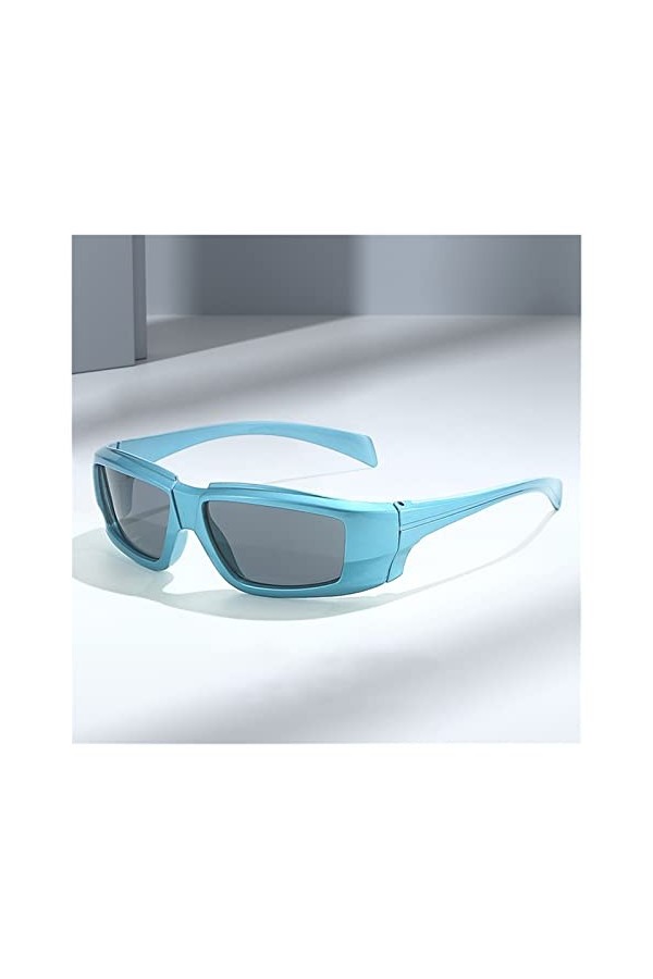 YINROM Lunettes de Soleil de Sport Mode Y2k Lunettes de Soleil for Femmes Hommes Punk UV Nuances Lunettes Vintage Lunettes de