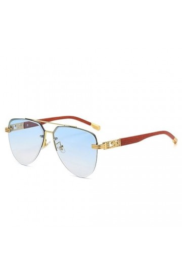 MUTYNE Lunettes de soleil ovales surdimensionnées sans monture Hommes Femmes Strass Lunettes de soleil sans cadre pour hommes