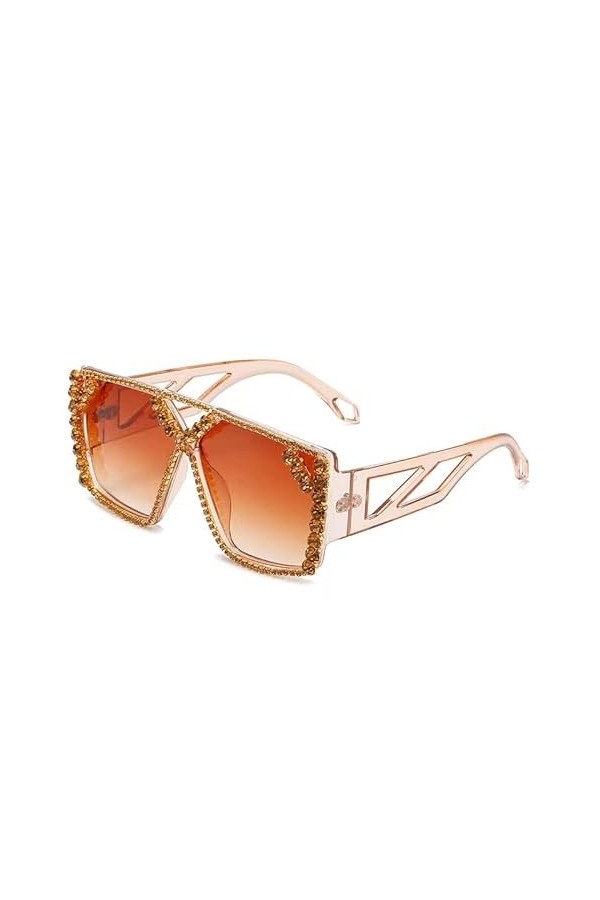 SUYGGCK Lunettes de Soleil Polarisées Lunettes De Soleil De Diamant pour Femmes-C4