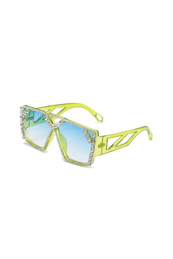 SUYGGCK Lunettes de Soleil Polarisées Lunettes De Soleil De Diamant pour Femmes-C4