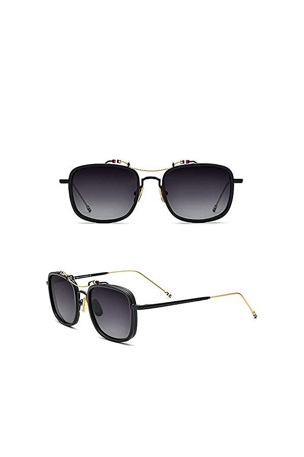 Lunettes de soleil pour homme et femme, rétro haute définition en nylon polarisé UV400, tendance, légères et carrées pour spo