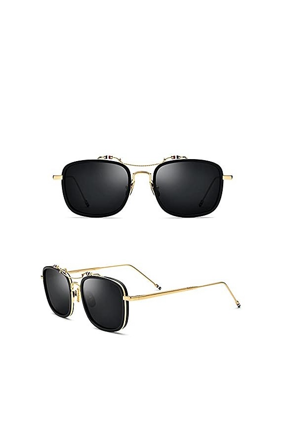 Lunettes de soleil pour homme et femme, rétro haute définition en nylon polarisé UV400, tendance, légères et carrées pour spo