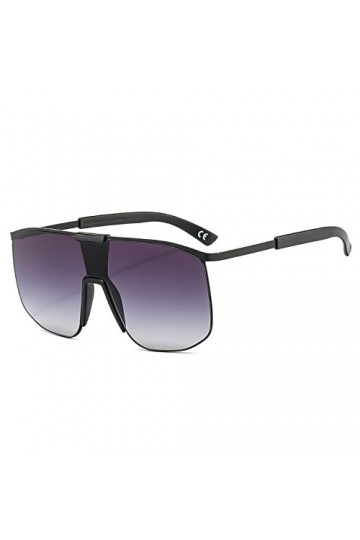 HCHES Lunettes de soleil carrées One Piece pour femmes, lunettes de soleil vintage pour hommes, lunettes transparentes rétro,