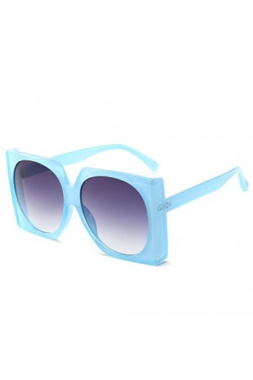 HCHES Lunettes de soleil carrées couleur bonbon pour femmes Lunettes de soleil dégradées Femme Nuances surdimensionnées Red P