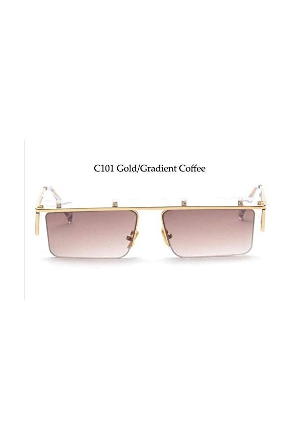 ZYIZEE Lunettes de Soleil Cadre carré teinté Noir Lunettes de Soleil en métal Nuances rétro pour Femmes Lunettes féminines Lu