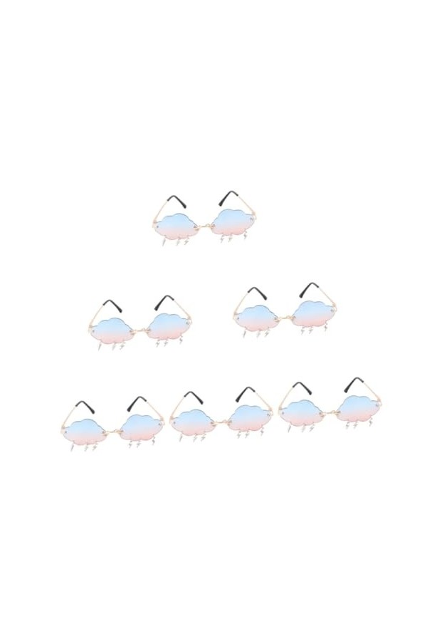 Abaodam 6 Paires Lunettes De Soleil Nuage Lunettes De Soleil De Fête Pour Enfants Lunettes De Soleil Noires, Cadeaux De Fête
