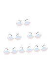 Abaodam 6 Paires Lunettes De Soleil Nuage Lunettes De Soleil De Fête Pour Enfants Lunettes De Soleil Noires, Cadeaux De Fête 