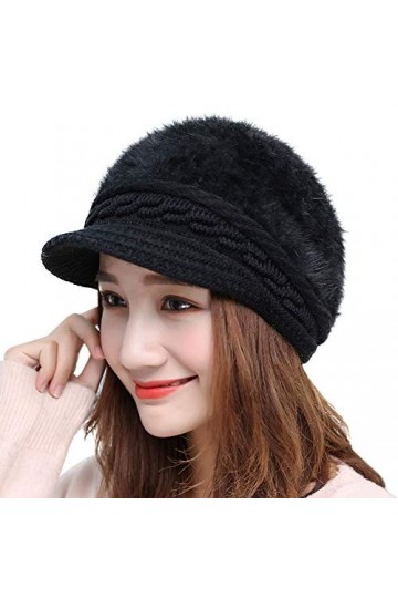 SIQITECH Bonnet dhiver en peluche chaud,Léger,Doux,Tricot,Mode,Classique,Élégant,Protection contre le froid,Coupe-vent,Pour 