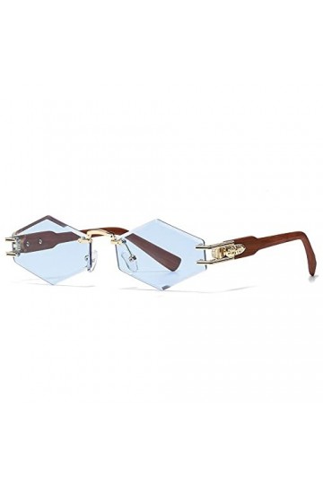 HPIRME Lunettes de soleil de designer pour femmes et hommes sans monture en forme dhexagone, 7, taille unique