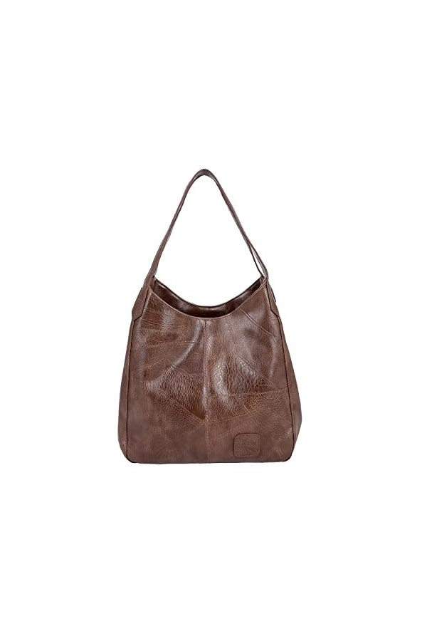 FANDARE Mode Sac à Main Femme Étanche Sacs à Bandoulière Sac portés Épaule PU Cuir Sac Bucket pour Voyage Travail Achats Fête