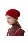 LACOFIA Bonnet dhiver Chaud en Tricot pour Femme Chapeaux Slouchy Neige Tricot Beanie Bonnet Souple Élégant pour Mesdames Ma