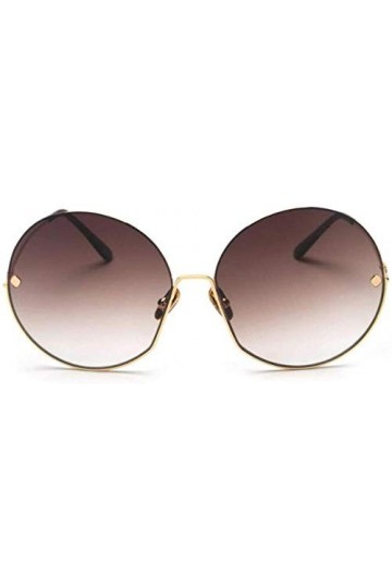 NIUASH Lunettes de Soleil polarisées Vintage Lunettes de Soleil Rondes Femmes Demi-Cadre teinté Couleur lentille Lunettes de 