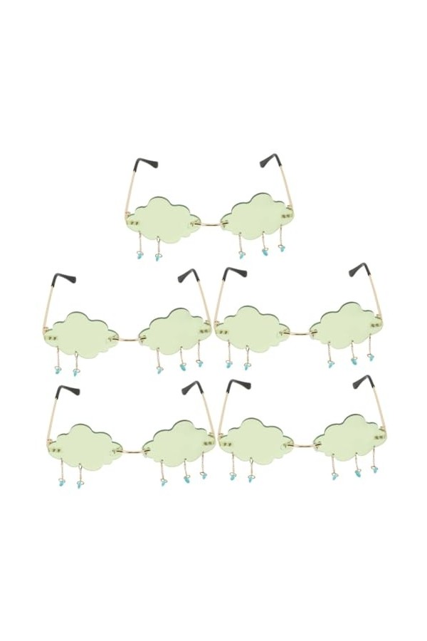 Didiseaon 5 Pièces Lunettes De Pluie Nuage Lunettes De Soleil Femme Jolies Lunettes De Soleil Sans Monture Bizarre Alternatif