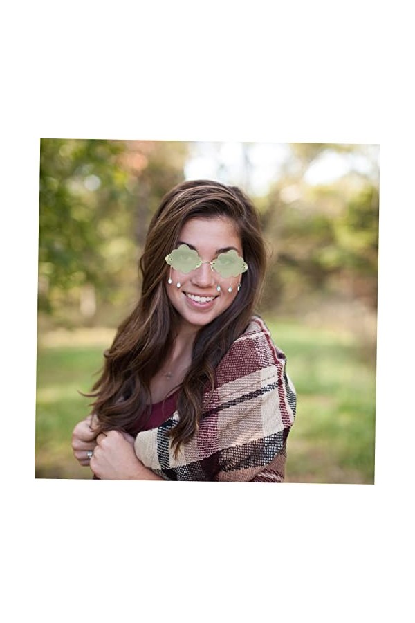 Didiseaon 5 Pièces Lunettes De Pluie Nuage Lunettes De Soleil Femme Jolies Lunettes De Soleil Sans Monture Bizarre Alternatif