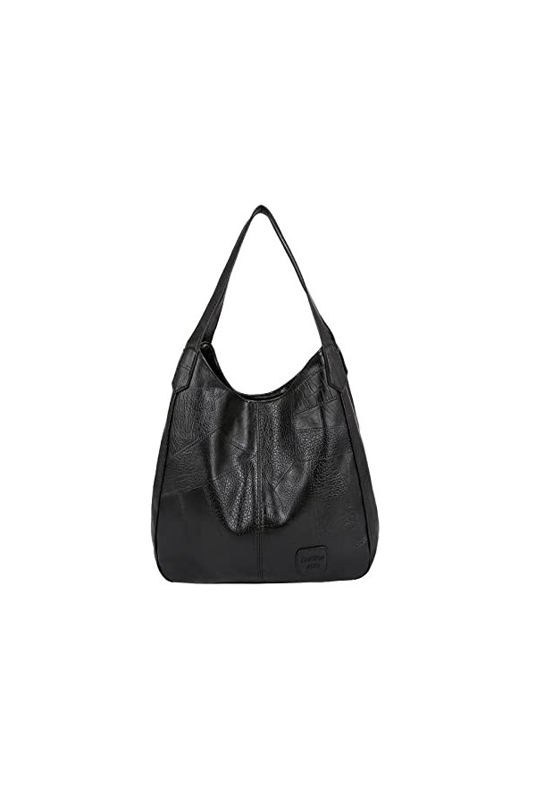 FANDARE Mode Sac à Main Femme Étanche Sacs à Bandoulière Sac portés Épaule PU Cuir Sac Bucket pour Voyage Travail Achats Fête