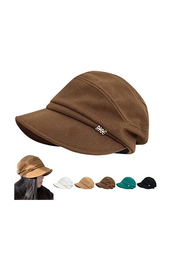 XCDHBEST 2023 Nouvelles Femmes Gavroche Cabbie Béret Casquette, Béret Chapeaux Gavroche Chapeaux pour Femmes Chapeaux dhiver