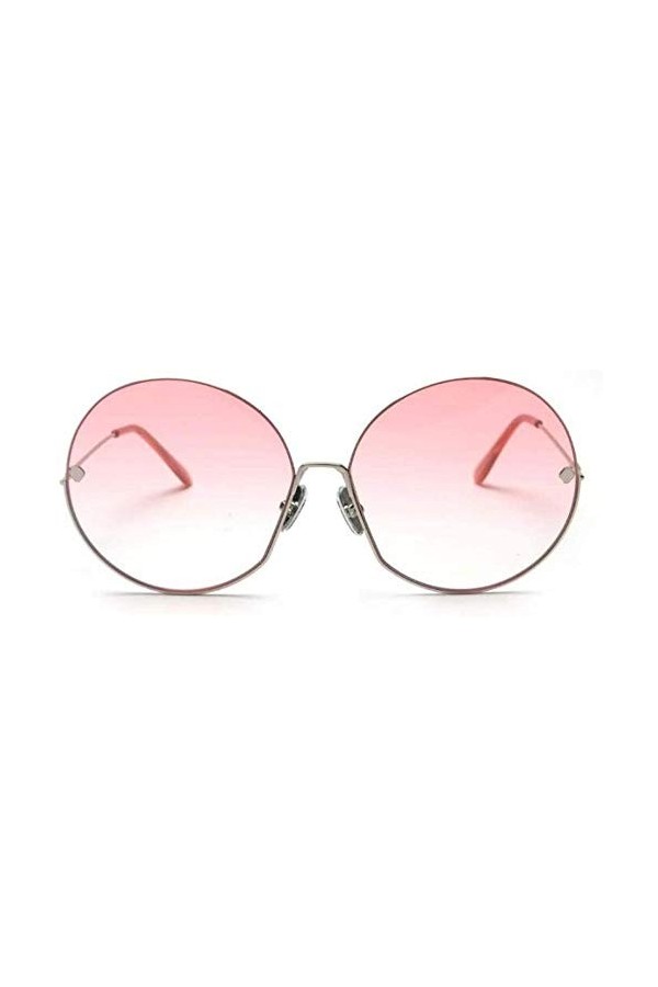 NIUASH Lunettes de Soleil polarisées Vintage Lunettes de Soleil Rondes Femmes Demi-Cadre teinté Couleur lentille Lunettes de