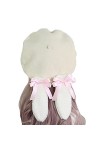 Packitcute Béret en laine avec oreilles de lapin amovibles pour adolescentes, Beige 4, Taille M
