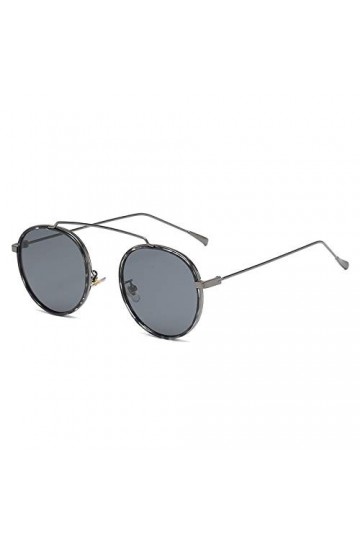QINGZHOU Lunettes de Soleil,Lunettes de soleil rondes à la mode pour modifier la forme du visage des lunettes pour femmes, lu