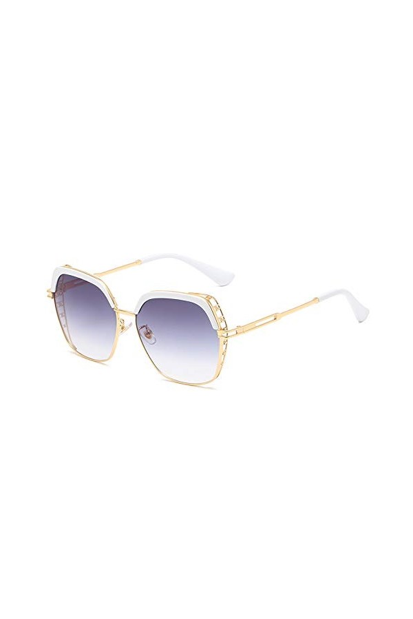 QINGZHOU Lunettes de Soleil,Lunettes de soleil à monture carrée pour modifier la forme du visage. Lunettes pour femmes Lunett
